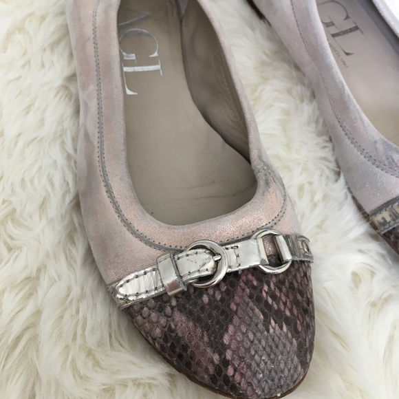 AGL Metallic Snake Flats - Picture 4 of 6